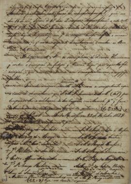 Circular enviada ao corpo diplomático em 22 de outubro de 1829, comunicando a chegada da Princesa...