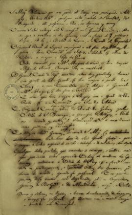 Despacho com instruções e orientações sobre a Guerra contra Artigas (1816-1820) assinada por Joaq...