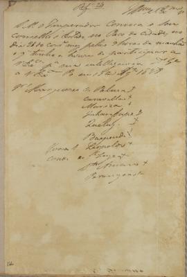 Circular enviada em 18 de agosto de 1828, para José Joaquim Carneiro de Campos (1768-1836) e Antô...