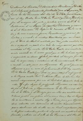 Cópia de um ofício enviado de Londres, por Manoel Garrotear, Bernardino Rivadavia (1780 – 1845) e...