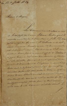 Despacho de 11 de julho de 1829, assinado pelo agente consular do Rei da Prússia, endereçado a Jo...