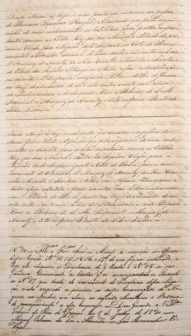 Cópia de carta credencial, com data de 13 de novembro de 1829, nomeando Bernardo Francisco Rangel...