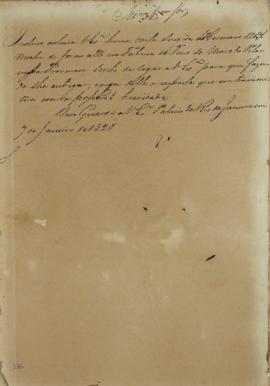 Circular enviada em 7 de janeiro de 1828, na qual faz referência a uma carta dirigida ao mestre d...