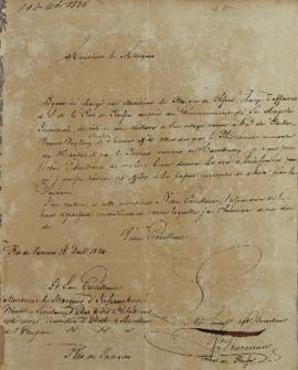 Despacho de 18 de dezembro de 1826, de Ignácio Francisco José Maria de Olfers, conselheiro da emb...
