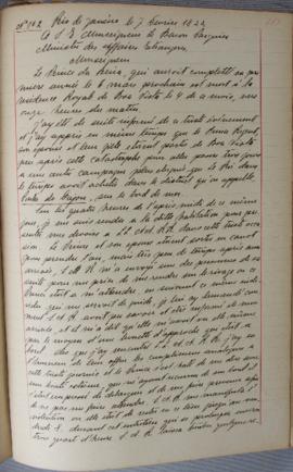 Despacho nº 162, de 7 de fevereiro de 1822, de Jean-Baptiste Maler (s.d.), Cônsul-geral da França...