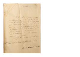 Cópia de ofício enviado por Antônio Teles da Silva Caminha e Meneses (1790-1875), Marquês de Rese...
