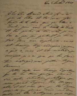 Carta original, sem indicação de autoria, enviada a Sir Charles Stuart (1779-1845), Barão de Roth...