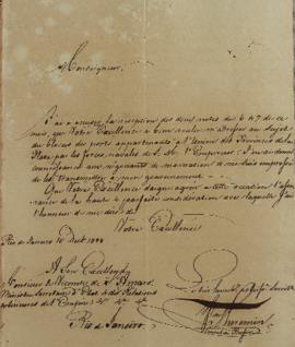 Despacho de 10 de outubro de 1825, de Karl Wilhelm von Theremin, Cônsul-geral da Prússia no Brasi...
