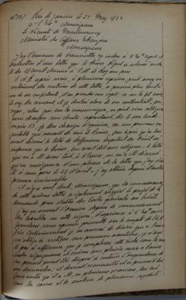 Despacho nº 197, de 25 de maio de 1822, de Jean-Baptiste Maler (s.d.), Cônsul-geral da França no ...