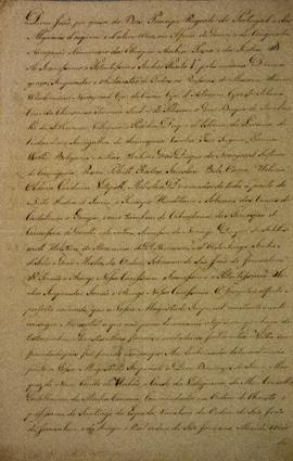 Carta credencial de 9 de abril de 1801 assinada no Palácio de Queluz junto ao Imperador de todas ...