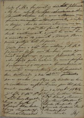 Minuta de despacho de 2 de dezembro de 1825, endereçada a Condy Raguet (1784-1842); Jacques-Marie...