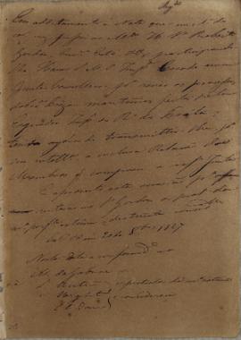 Circular enviada em 20 de outubro de 1827, com aditamento a nota enviada a Robert Gordon, referen...