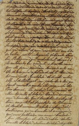 Cópia de circular datada de 10 de dezembro de 1825 feita por Luiz Moutinho de Lima Álvares e Silv...