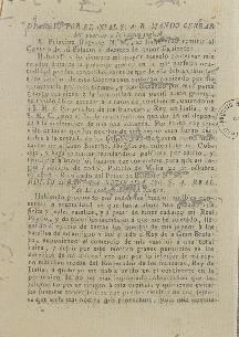 Transcrição da declaração do Príncipe Regente de Portugal, D. João VI, sobre a sua partida de Por...