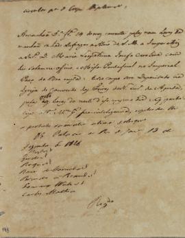 Circular enviada ao corpo diplomático em 13 de dezembro de 1826, comunicando sobre o falecimento ...