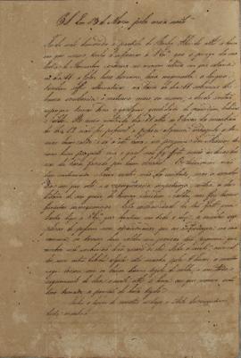 Carta relatando a situação de saúde do Monsenhor Francisco Corrêa Vidigal (s.d-1838), datado em 1...