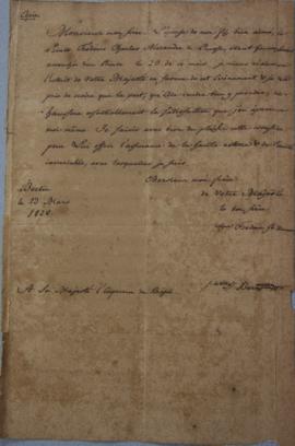 Despacho de 23 de março de 1828, de Frederico Guilherme, endereçado ao Imperador do Brasil, D. Pe...