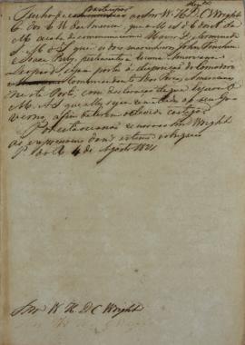 Minuta de despacho de 4 de agosto de 1827, de João Severiano Maciel da Costa (1769-1833), Marquês...