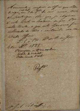 Despacho de Georg Anton von Schaeffer (1779-1835) a correspondência encaminhada no dia 09 de març...