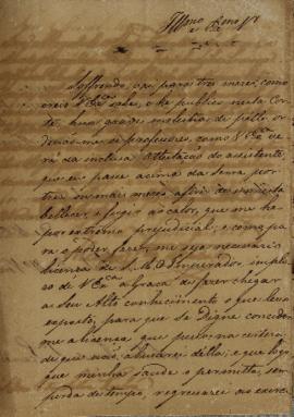 Carta de Antônio José da Silva Loureiro, oficial da secretaria de estado dos negócios estrangeiro...