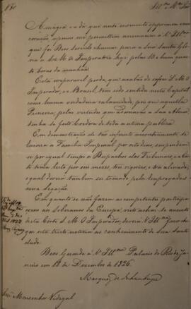 Despacho original enviado por Antônio Luiz Pereira da Cunha (1760-1837), Visconde de Inhambupe, a...