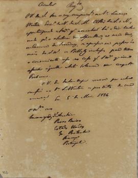 Circular enviada para o corpo diplomático em 05 de maio de 1826, apresentando cumprimentos a Lour...
