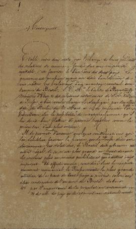Despacho de 4 de julho de 1823, de Karl Wilhelm von Theremin, Cônsul-geral da Prússia no Brasil, ...