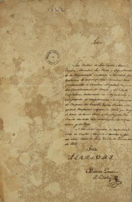 Carta de 24 de dezembro de 1822, enviada por Tomás García Zuñiga (1780-1843) para José Bonifácio ...