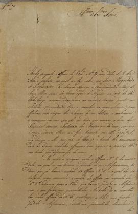 Oficio nº 7 de Luis José de Carvalho e Melo (1764-1826), dirigido ao Monsenhor Francisco Corrêa V...