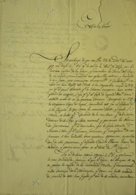 Ofício de 28 de março de 1817 de Francisco Xavier de Aguilera (1782-1828) para o General Chefe da...