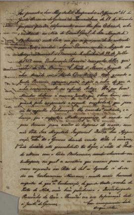 Circular enviada em 29 de dezembro de 1823, em resposta a nota do cônsul geral da corte britânica...