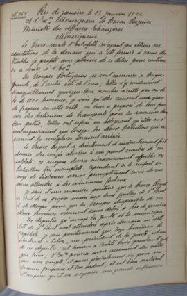 Despacho nº 155, de 13 de janeiro de 1822, de Jean-Baptiste Maler (s.d.), Cônsul-geral da França ...