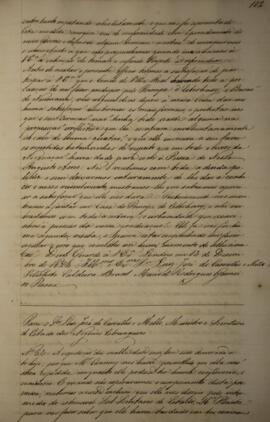 Cópia de ofício enviado por Felisberto Caldeira Brant (1772-1842), Marquês de Barbacena, e Manoel...