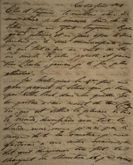 Carta original, sem indicação de autoria, enviada a Sir Charles Stuart (1779-1845), Barão de Roth...