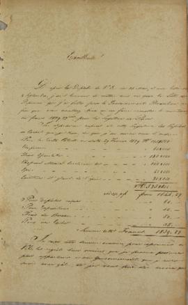 Relatório de Felix Argente, de 20 de dezembro de 1830, enviado ao ministro de negócios estrangeir...