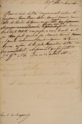 Aviso dirigido a Manuel Jacinto Nogueira da Gama (1765-1847), Visconde de Baependy datado de 22 d...