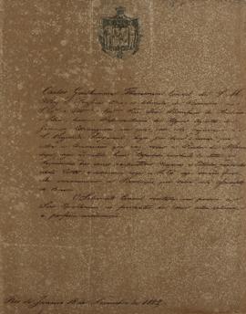 Despacho de 18 de novembro de 1822, de Karl Wilhelm von Theremin, Cônsul-geral da Prússia no Bras...