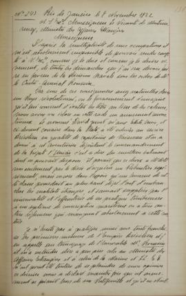 Despacho de 8 de novembro de 1822, de Jean-Baptiste Maler (s.d.-s.d.), cônsul-geral da França no ...