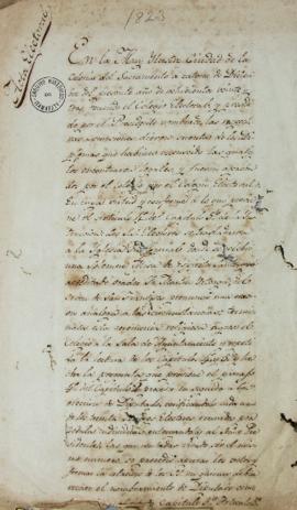Ata eleitoral de 14 de dezembro de 1823 relatando o processo de nomeação do deputado representant...