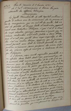 Despacho nº 163, de 8 de fevereiro de 1822, de Jean-Baptiste Maler (s.d.), Cônsul-geral da França...