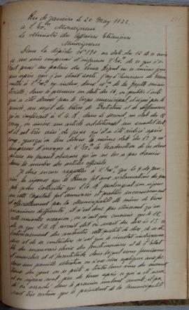 Despacho de 20 de maio de 1822, de Jean-Baptiste Maler (s.d.), Cônsul-geral da França no Brasil, ...