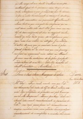 Cópia de ofício enviado por Luiz Moutinho Lima Alvares e Silva (1792-1863), para José Marques Lis...