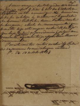 Minuta de despacho de 17 de dezembro de 1829, endereçada a Guilherme Tudor (1779-1830), encarrega...