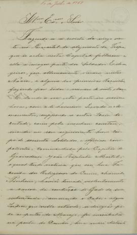 Carta de Francisco Xavier de Mendonça Furtado (1701-1769) ao governador e capitão do Pará Fernand...