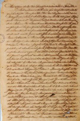 Cópia autenticada do contrato de casamento entre a Arquiduquesa Leopoldina (1797 – 1826) e o Prín...