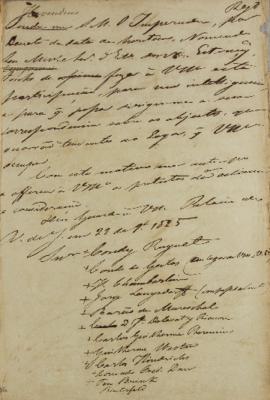 Circular enviada para Wenzel Philipp Leopold (1784-1851), Henry Chamberlain (1796–1844) e Guilher...