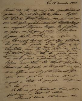 Carta original, sem indicação de autoria, enviada a Sir Charles Stuart (1779-1845), Barão de Roth...