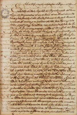 Ata de 19 de junho de 1823 contendo a ratificação da incorporação ao Império do Brasil na Vila de...