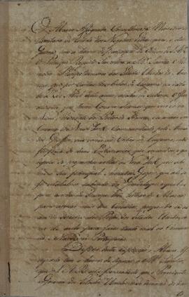 Ofício de outubro de 1811, do ministro e secretário de Estado dos negócios estrangeiros e da guer...