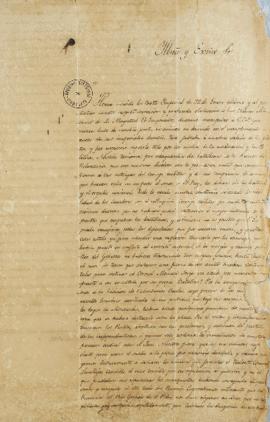 Ofício de 13 de abril de 1823, enviado por Carlos Frederico Lecor (1764-1836), o Barão da Laguna;...